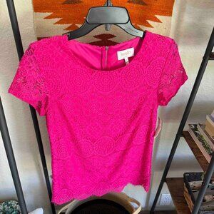 Laundry by Shelli Segal Short Sleeve Blouse Size 6 NWT